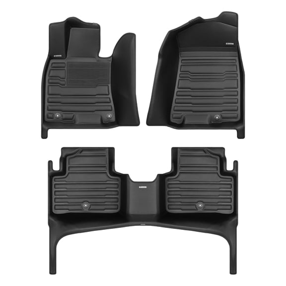 TuxMat - For Genesis GV70 2022-2025 Models - Custom Car Mats - Maximum Coverage, All Weather, Laser Measured - This Full Set Includes 1st and 2nd Rows
