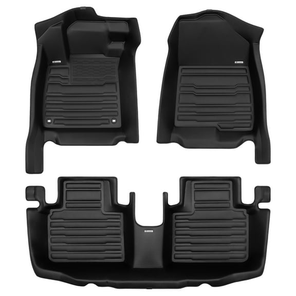 TuxMat - For Honda Accord Sedan 2018-2022 Models - Custom Car Mats - Maximum Coverage, All Weather, Laser Measured - This Full Set Includes 1st and 2nd Rows
