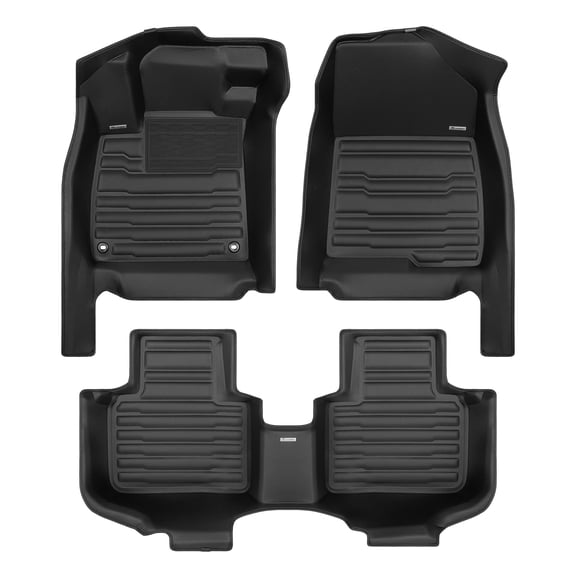 TuxMat - For Honda Accord Sedan Hybrid 2018-2022 Models - Custom Car Mats - Maximum Coverage, All Weather, Laser Measured - This Full Set Includes 1st and 2nd Rows