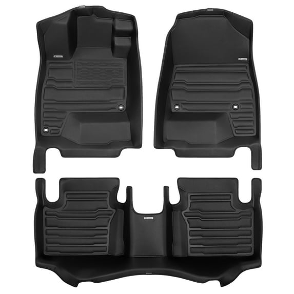 TuxMat - For Honda Clarity 2018-2021 Models - Custom Car Mats - Maximum Coverage, All Weather, Laser Measured - This Full Set Includes 1st and 2nd Rows