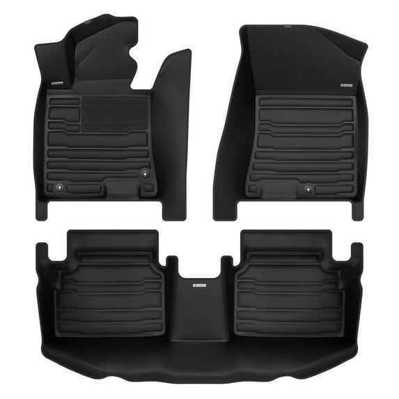 TuxMat - For Hyundai Sonata FWD 2024-2026 Models - Custom Car Mats - Maximum Coverage, All Weather, Laser Measured - This Full Set Includes 1st and 2nd Rows