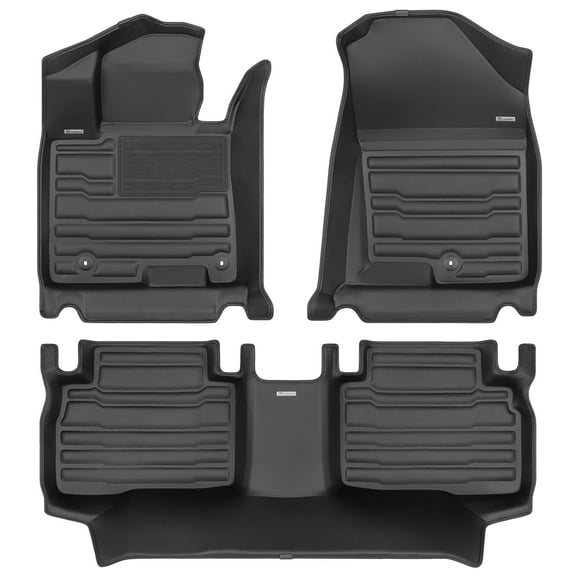 TuxMat - For Hyundai Tucson Hybrid 2022-2026 Models - Custom Car Mats - Maximum Coverage, All Weather, Laser Measured - This Full Set Includes 1st and 2nd Rows