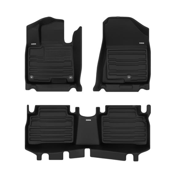TuxMat - For Kia Sportage 2023-2025 Models - Custom Car Mats - Maximum Coverage, All Weather, Laser Measured - This Full Set Includes 1st and 2nd Rows