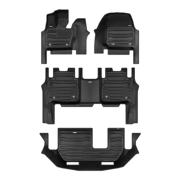 TuxMat - for Land Rover Range Rover LWB 2023-2026 Models - Custom Car Mats - Maximum Coverage, All Weather, Laser Measured - This Full Set Includes 1st, 2nd and 3rd Rows