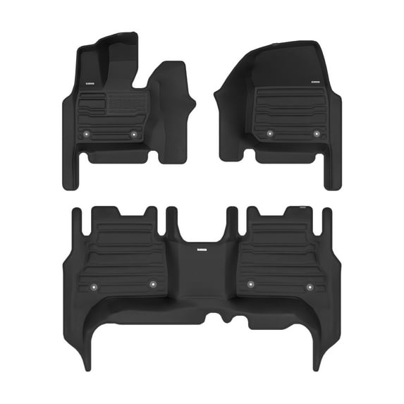 TuxMat - for Land Rover Range Rover SWB 2023-2026 Models - Custom Car Mats - Maximum Coverage, All Weather, Laser Measured - This Full Set Includes 1st and 2nd Rows