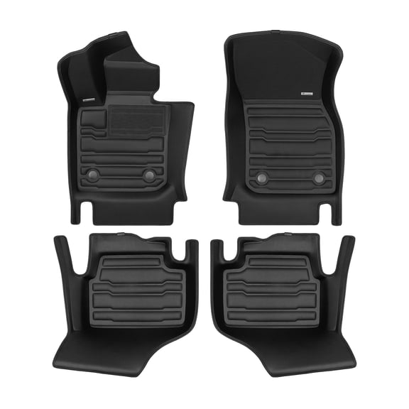TuxMat - For MINI Cooper 4-Door 2015-2024 Models - Custom Car Mats - Maximum Coverage, All Weather, Laser Measured - This Full Set Includes 1st and 2nd Rows