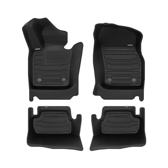 TuxMat - for MINI Cooper Electric 2020-2024 Models - Custom Car Mats - Maximum Coverage, All Weather, Laser Measured - This Full Set Includes 1st and 2nd Rows