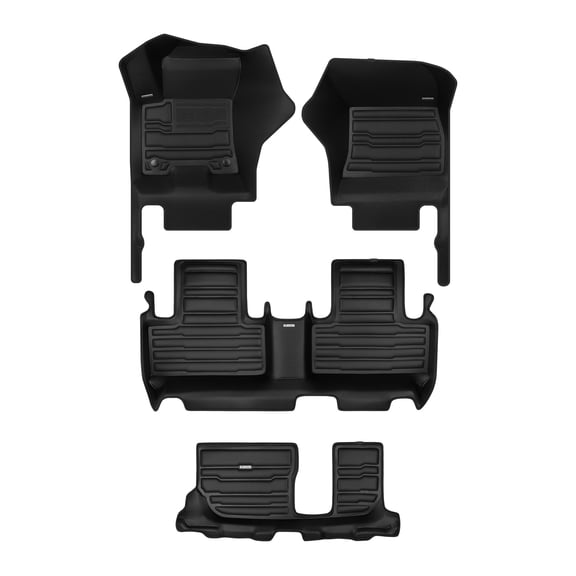 TuxMat - For Mercedes-Benz EQB 7-Seater 2022-2025 Models - Custom Car Mats - Maximum Coverage, All Weather, Laser Measured - This Full Set Includes 1st, 2nd, and 3rd Rows
