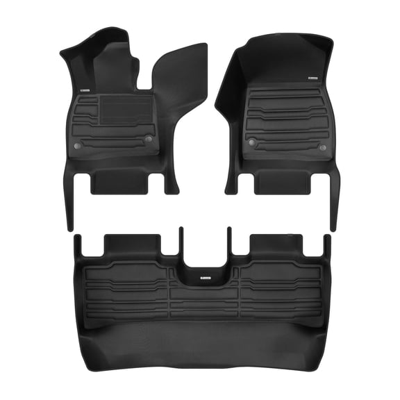 TuxMat - For Mercedes-Benz EQE SUV 2023-2026 Models - Custom Car Mats - Maximum Coverage, All Weather, Laser Measured - This Full Set Includes 1st and 2nd Rows