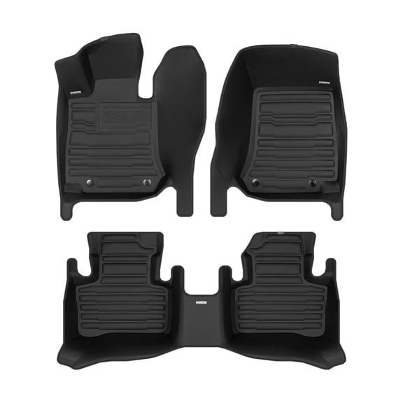 TuxMat - for Mercedes-Benz GLC 2016-2022 Models - Custom Car Mats - Maximum Coverage, All Weather, Laser Measured - This Full Set Includes 1st and 2nd Rows
