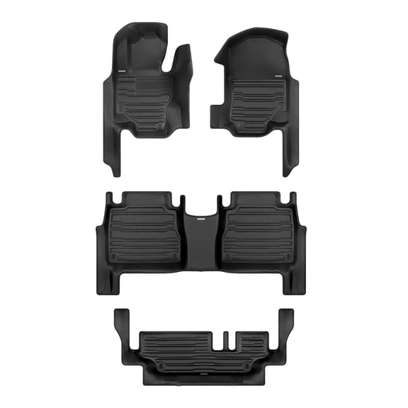 TuxMat - For Mercedes-Benz GLE 7-Seater 2020-2026 Models - Custom Car Mats - Maximum Coverage, All Weather, Laser Measured - This Full Set Includes 1st, 2nd and 3rd Rows