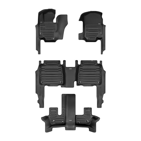 TuxMat - For Mercedes-Benz GLS 7-Seater 2020-2026 Models - Custom Car Mats - Maximum Coverage, All Weather, Laser Measured - This Full Set Includes 1st, 2nd and 3rd Rows