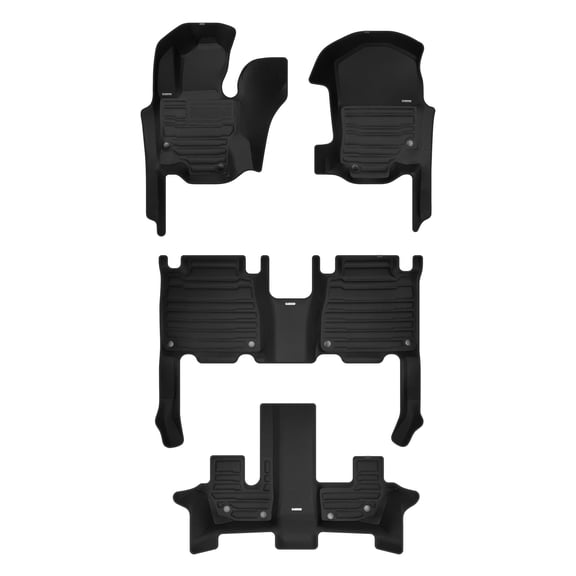 TuxMat - For Mercedes-Benz GLS 7-Seater with Executive Rear Seating Package 2020-2026 Models - Car Mats - Maximum Coverage, All Weather, Laser Measured - Set Includes 1st, 2nd and 3rd Rows
