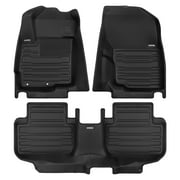 TuxMat - For Mitsubishi Eclipse Cross 2018-2026 Models - Custom Car Mats - Maximum Coverage, All Weather, Laser Measured - This Full Set Includes 1st and 2nd Rows