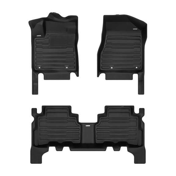 TuxMat - For Nissan Murano 2019-2024 Models - Custom Car Mats - Maximum Coverage, All Weather, Laser Measured - This Full Set Includes 1st and 2nd Rows