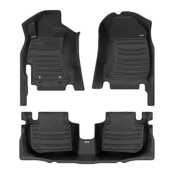 TuxMat - For Subaru WRX/STI 2015-2021 Models - Custom Car Mats - Maximum Coverage, All Weather, Laser Measured - This Full Set Includes 1st and 2nd Rows