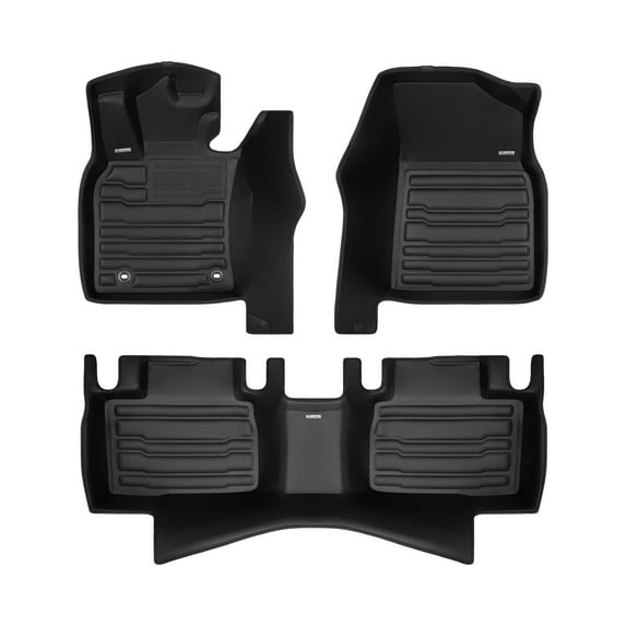 TuxMat - For Toyota Camry Hybrid AWD 2025 Models - Custom Car Mats - Maximum Coverage, All Weather, Laser Measured - This Full Set Includes 1st and 2nd Rows