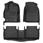 TuxMat - For Toyota Corolla Sedan 2020-2026 Models - Custom Car Mats - Maximum Coverage, All Weather, Laser Measured - This Full Set Includes 1st and 2nd Rows