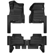 TuxMat - For Toyota FJ Cruiser 2007-2010 Models - Custom Car Mats - Maximum Coverage, All Weather, Laser Measured - This Full Set Includes 1st and 2nd Rows