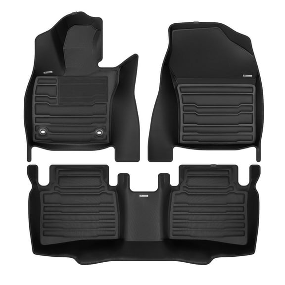 TuxMat - for Toyota Prius Prime 2023-2026 Models - Custom Car Mats - Maximum Coverage, All Weather, Laser Measured - This Full Set Includes 1st and 2nd Rows