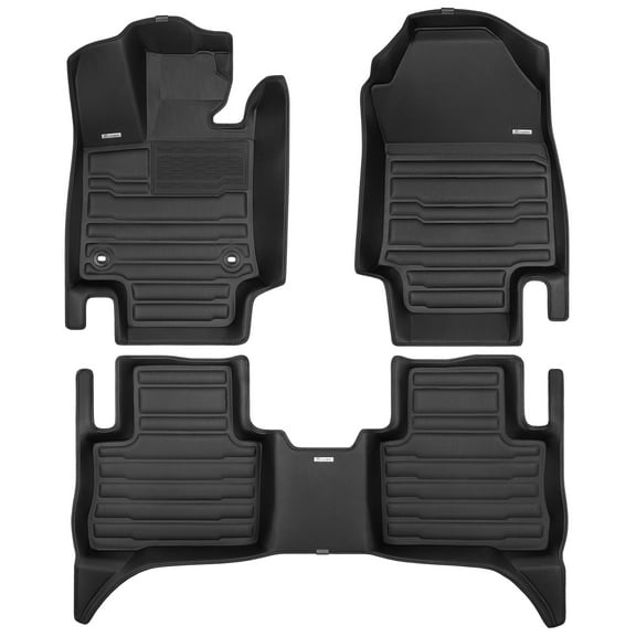 TuxMat - For Toyota RAV4 Hybrid 2019-2025 Models - Custom Car Mats - Maximum Coverage, All Weather, Laser Measured - This Full Set Includes 1st and 2nd Rows