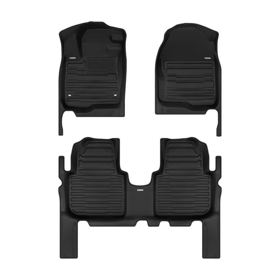 TuxMat - for Honda CR-V 2023-2026 Models - Custom Car Mats - Maximum Coverage, All Weather, Laser Measured - This Full Set Includes 1st and 2nd Rows