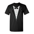 thumbnail image 1 of Tuxedo Bow Tie Adult DT T-Shirt Tee, 1 of 2
