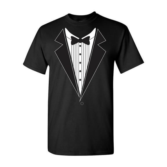 Tuxedo Bow Tie Adult DT T-Shirt Tee