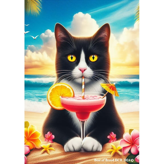 Tuxedo Cat - Best of Breed DCR Summer House Flag