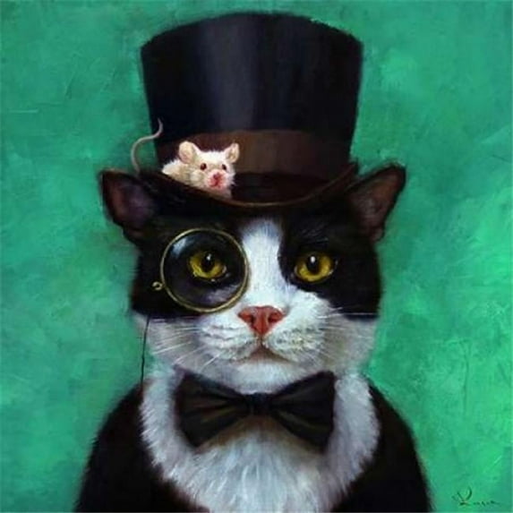 Tuxedo Cat Poster Print by Lucia Heffernan