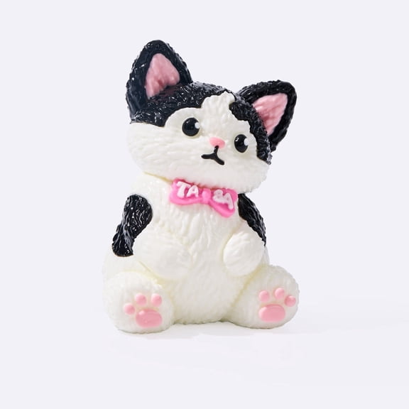 Tuxedo Cat Taba Squishy Toys for Adults  Cute Stress Relief Fidget Sensory Toys, Soft Silicone Squeeze Gifts for Teens Adults