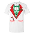 thumbnail image 1 of Tuxedo Christmas Holidays Costume Funny Adult DT T-Shirt Tee, 1 of 2