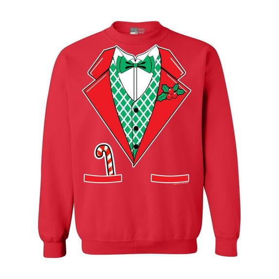 Tuxedo Christmas Holidays Costume Funny DT Crewneck Sweatshirt