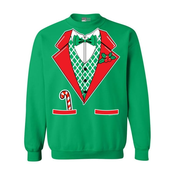 Tuxedo Christmas Holidays Costume Funny DT Crewneck Sweatshirt