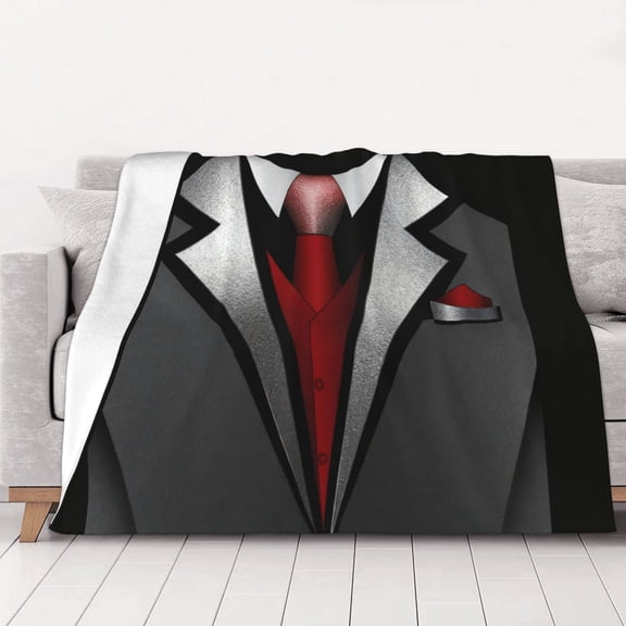 Tuxedo Clipart Warm Cozy Plush Throw Blanket for Couch Bed Sofa 60"x50"