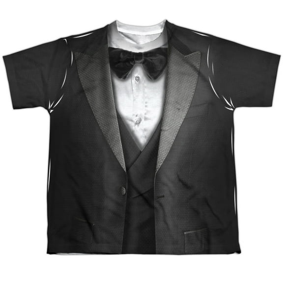 - Tuxedo Costume - Youth Short Sleeve Shirt - Large