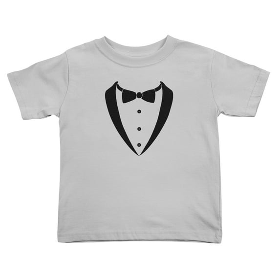 Tuxedo Cute Toddler T-Shirts for Boys Girls (Gray, 5/6T)
