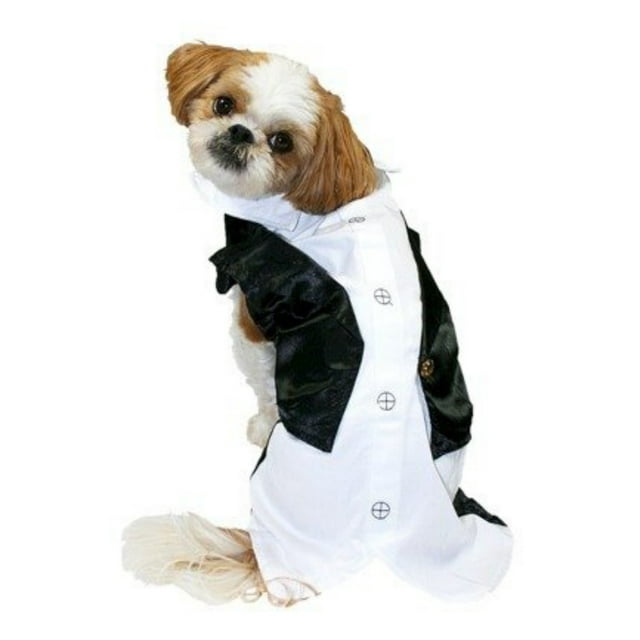 Tuxedo Dog Costume Pet Formal Wedding Outfit Small