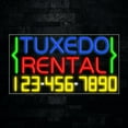 thumbnail image 1 of Tuxedo Rental LED Neon Sign 33"L x 18"H #35114, 1 of 3