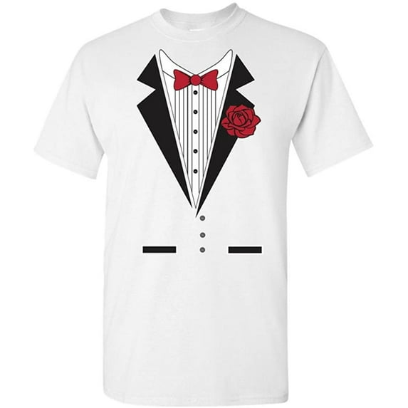 Tuxedo Rose Adult DT T-Shirt Tee