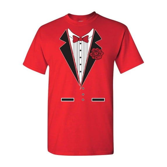 Tuxedo Rose Adult DT T-Shirt Tee