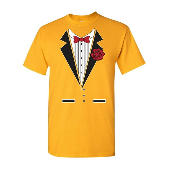 Tuxedo Rose Adult DT T-Shirt Tee