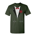 thumbnail image 1 of Tuxedo Rose Adult DT T-Shirt Tee, 1 of 2