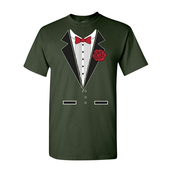 Tuxedo Rose Adult DT T-Shirt Tee
