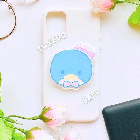 Tuxedo Sam Phone Grip | Penguin Phone Grip | Holographic | | Sanrio | Magnetic | Kawaii | Stand