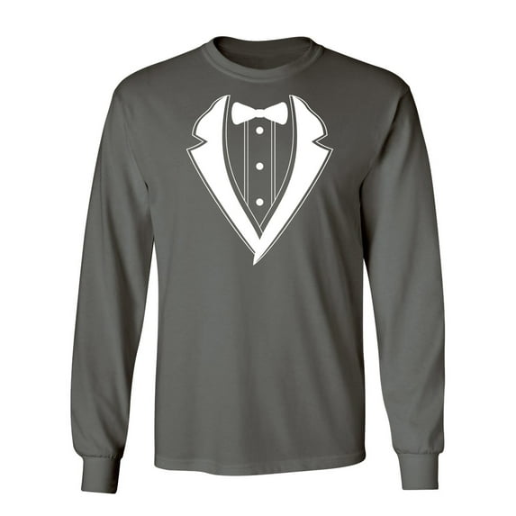 Tuxedo Sarcastic Novelty Gift Idea Adult Humor Funny Men's Long Sleeve Shirts