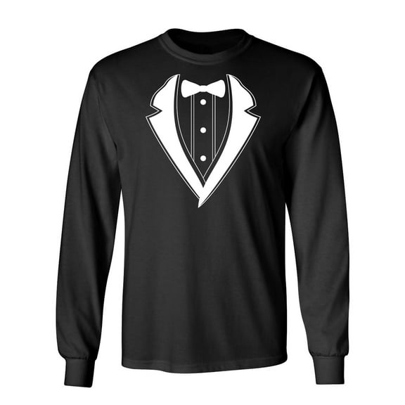 Tuxedo Sarcastic Novelty Gift Idea Adult Humor Funny Men's Long Sleeve Shirts