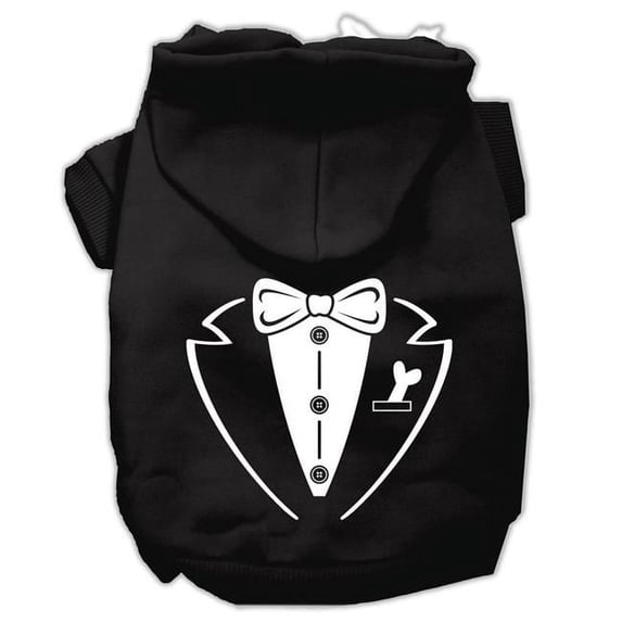 Tuxedo Screen Print Pet Hoodies, Black - 2XL 18