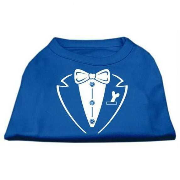 Tuxedo Screen Print Shirt Blue XL - 16