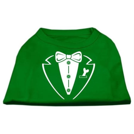Tuxedo Screen Print Shirt Emerald Green XXXL - 20